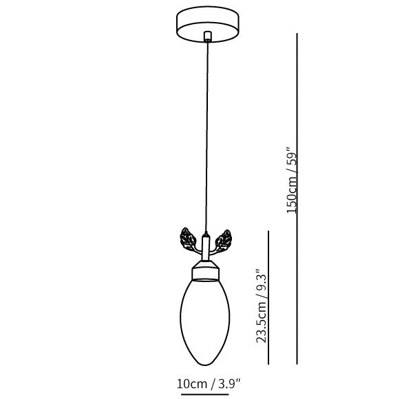 Leaves Water Drops Pendant Light