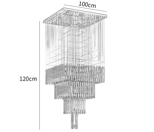 Square Crystal Chandelier