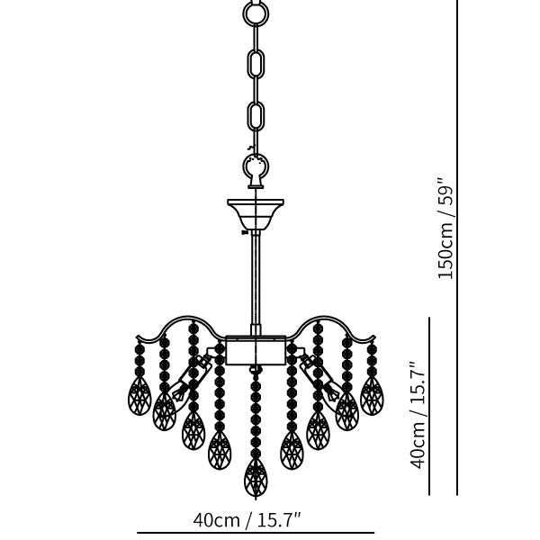 Lámpara de cristal Windchime