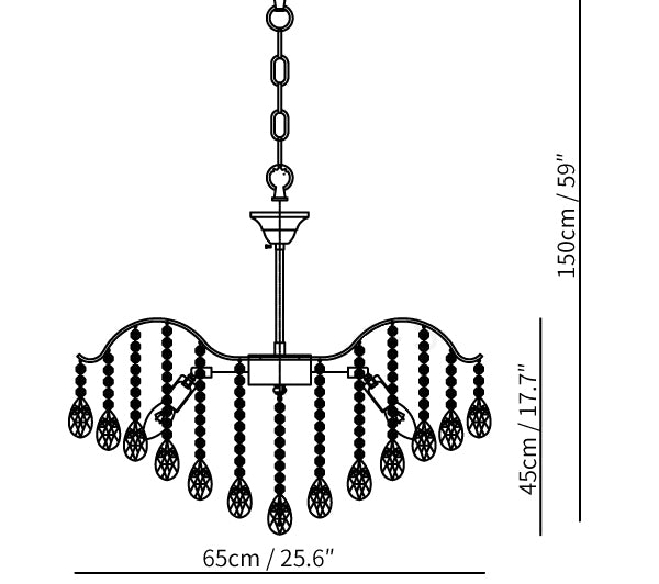 Lámpara de cristal Windchime