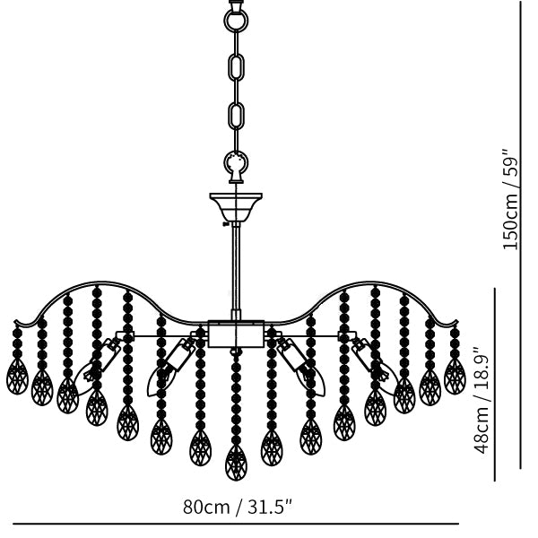 Lámpara de cristal Windchime