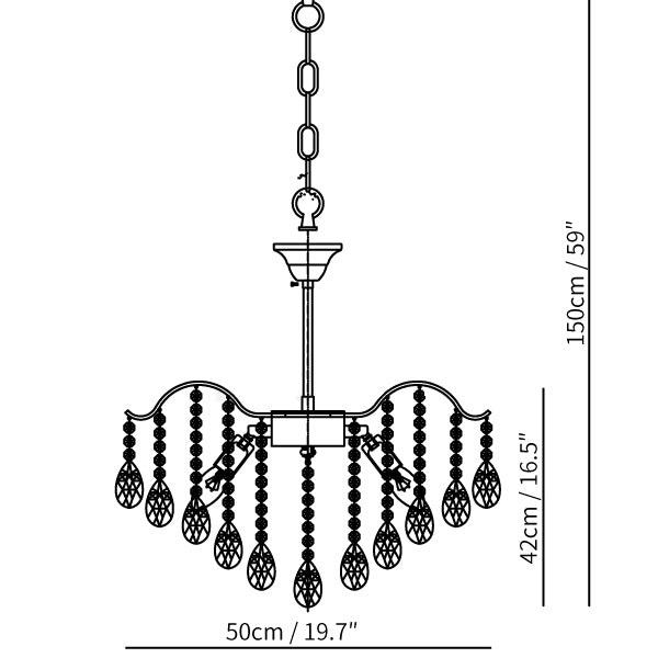 Lámpara de cristal Windchime